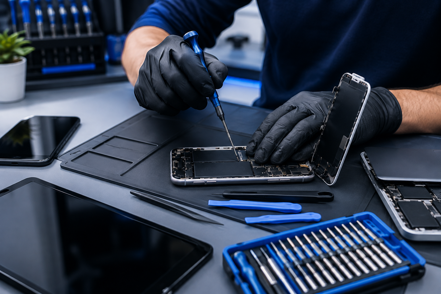 Broken phone repair service